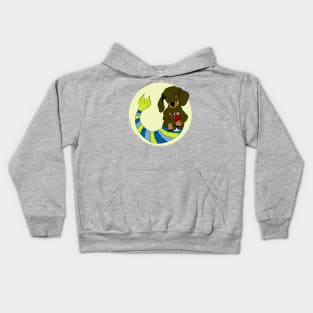 Truman the Dachshund Mermutt Kids Hoodie